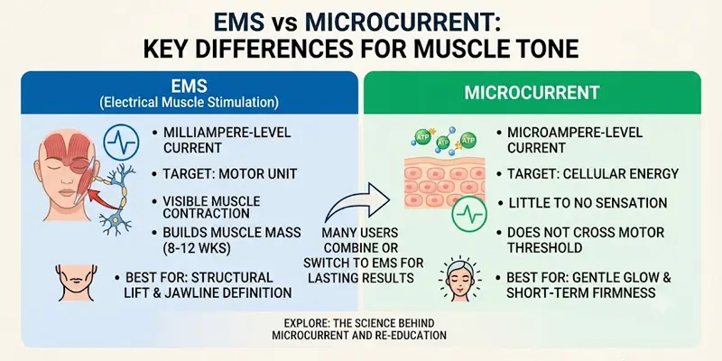 EMS vs Microcurrent Key Differences for Muscle Tone